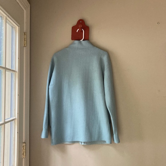 Jones New York Country Blue Wool Zip Jacket M - Picture 5 of 7